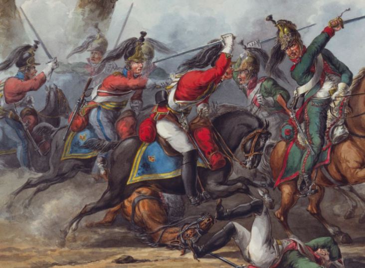 1st (King's) Dragoon Guards fighting French Dragoons, 1815 